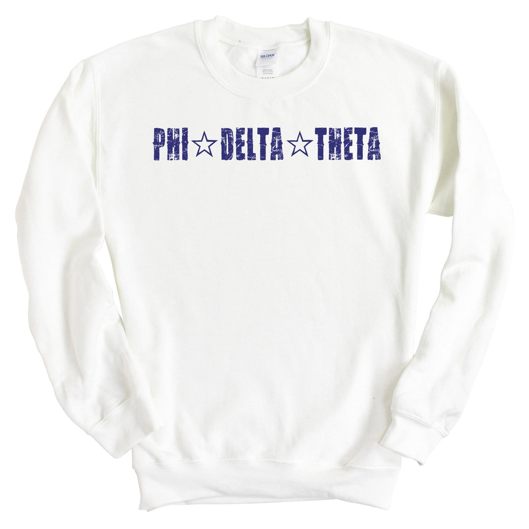 Phi Delta Theta Sweatshirt - Phi Delt Fraternal Star Crewneck Sweatshirt - Kite and Crest