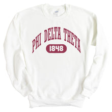 Load image into Gallery viewer, Phi Delta Theta Sweatshirt - Phi Delt Large Athletic Crewneck Sweatshirt - Kite and Crest
