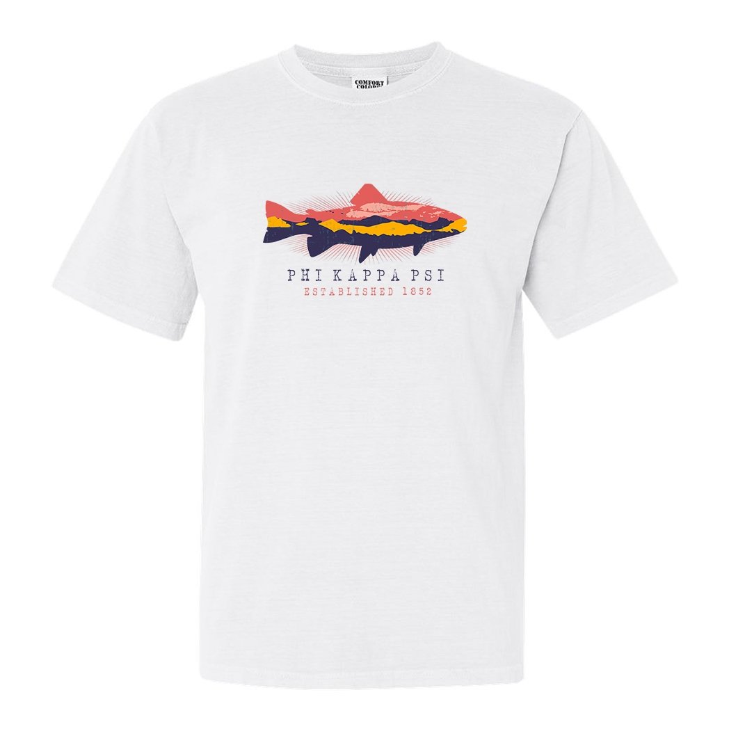 Phi Kappa Psi Comfort Colors T-Shirt - Phi Psi Fishing Shirt - Kite and Crest