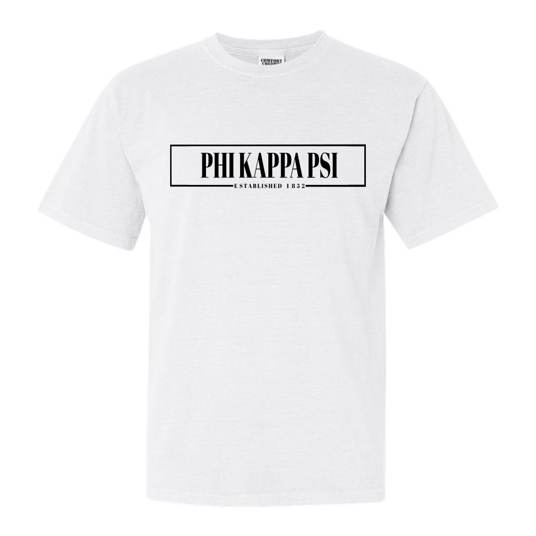 Phi Kappa Psi Comfort Colors T-Shirt - Phi Psi Fraternal Block Shirt - Kite and Crest