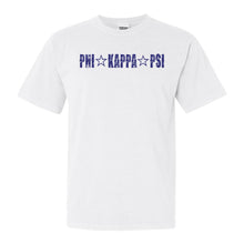 Load image into Gallery viewer, Phi Kappa Psi Comfort Colors T-Shirt - Phi Psi Fraternal Star Shirt - Kite and Crest
