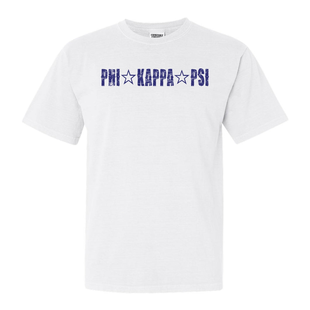 Phi Kappa Psi Comfort Colors T-Shirt - Phi Psi Fraternal Star Shirt - Kite and Crest
