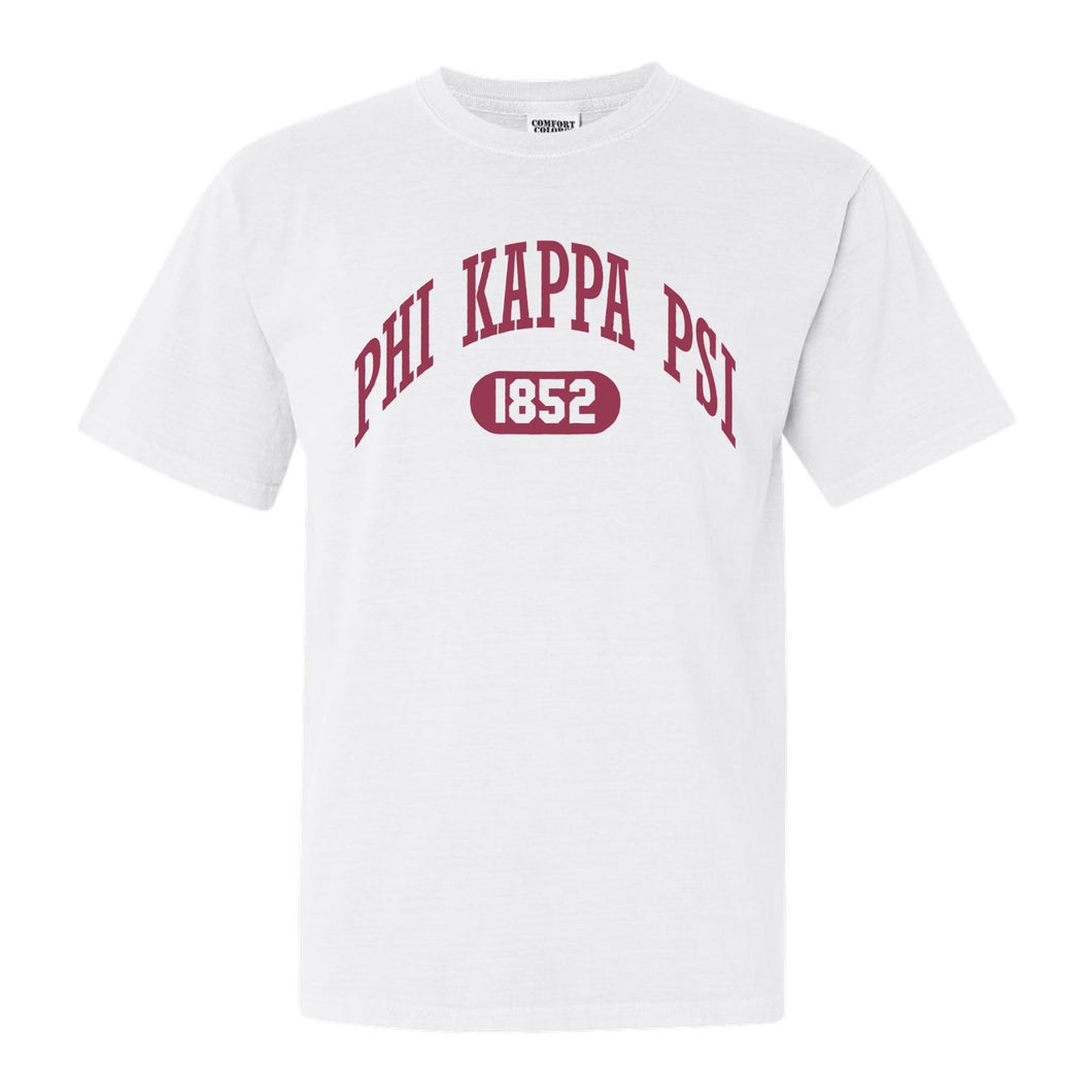 Phi Kappa Psi Comfort Colors T-Shirt - Phi Psi Large Athletic Shirt - Kite and Crest
