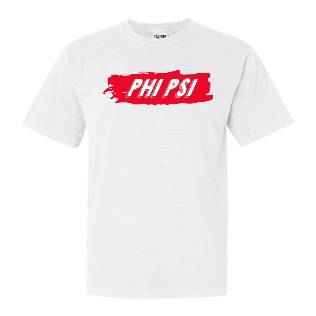 Phi Kappa Psi Comfort Colors T-Shirt - Phi Psi Red Slash Shirt - Kite and Crest