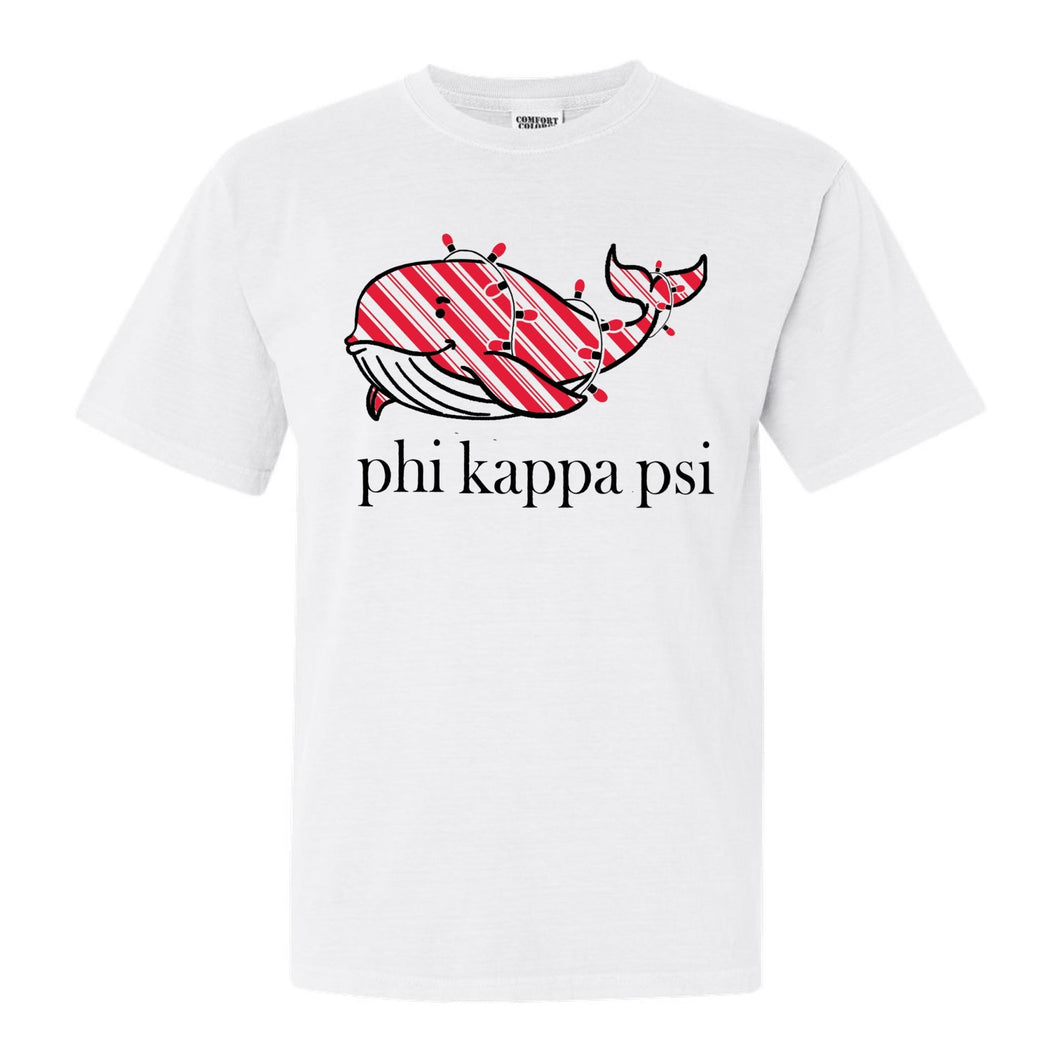 Phi Kappa Psi Comfort Colors T-Shirt - Phi Psi Red Whale Shirt - Kite and Crest