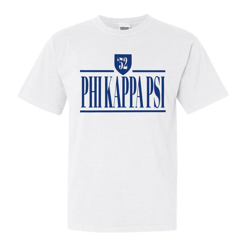 Phi Kappa Psi Comfort Colors T-Shirt - Phi Psi Shield Shirt - Kite and Crest