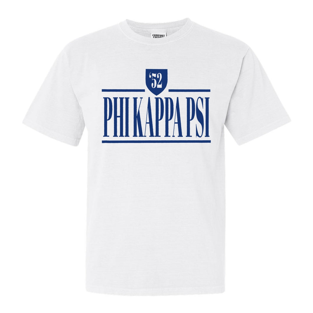 Phi Kappa Psi Comfort Colors T-Shirt - Phi Psi Shield Shirt - Kite and Crest