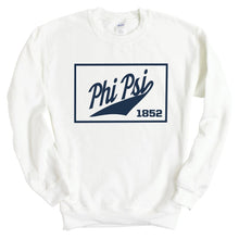 Load image into Gallery viewer, Phi Kappa Psi Sweatshirt - Phi Psi Baseball Boxed Crewneck Sweatshirt - Kite and Crest
