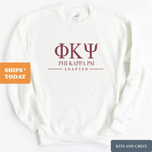 Load image into Gallery viewer, Phi Kappa Psi Sweatshirt - Phi Psi Basic Lined Crewneck Sweatshirt - Kite and Crest
