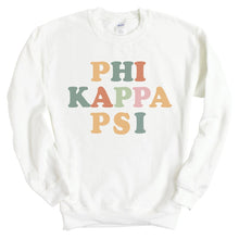 Load image into Gallery viewer, Phi Kappa Psi Sweatshirt - Phi Psi Bright and Colorful Crewneck Sweatshirt - Kite and Crest
