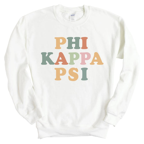 Phi Kappa Psi Sweatshirt - Phi Psi Bright and Colorful Crewneck Sweatshirt - Kite and Crest