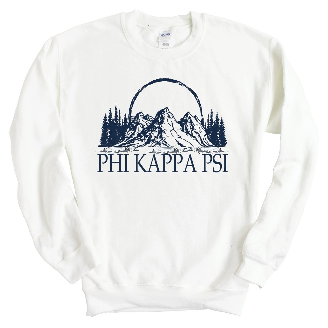 Phi Kappa Psi Sweatshirt - Phi Psi Epic Mountains Crewneck Sweatshirt - Kite and Crest