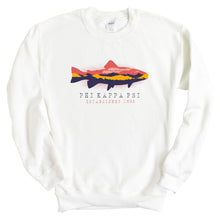 Load image into Gallery viewer, Phi Kappa Psi Sweatshirt - Phi Psi Fishing Crewneck Sweatshirt - Kite and Crest
