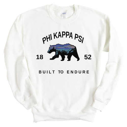 Phi Kappa Psi Sweatshirt - Phi Psi Fraternal Bear Crewneck Sweatshirt - Kite and Crest