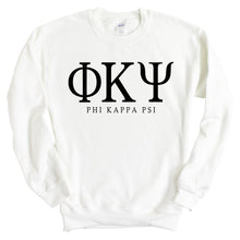 Load image into Gallery viewer, Phi Kappa Psi Sweatshirt - Phi Psi Fraternal Block Crewneck Sweatshirt - Kite and Crest
