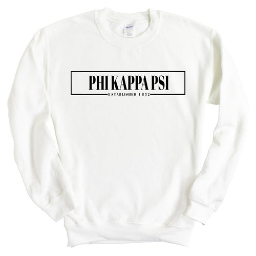 Phi Kappa Psi Sweatshirt - Phi Psi Fraternal Block Crewneck Sweatshirt - Kite and Crest