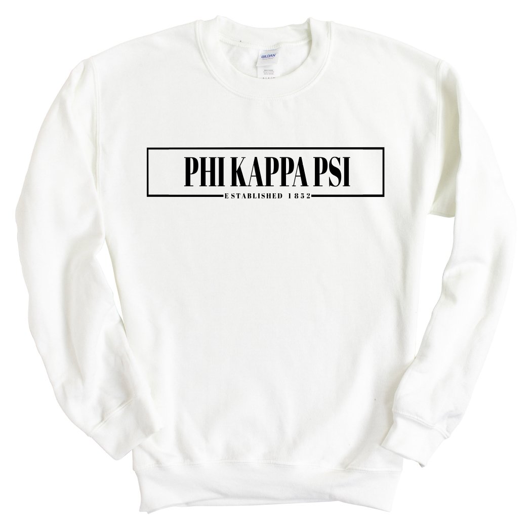 Phi Kappa Psi Sweatshirt - Phi Psi Fraternal Block Crewneck Sweatshirt - Kite and Crest