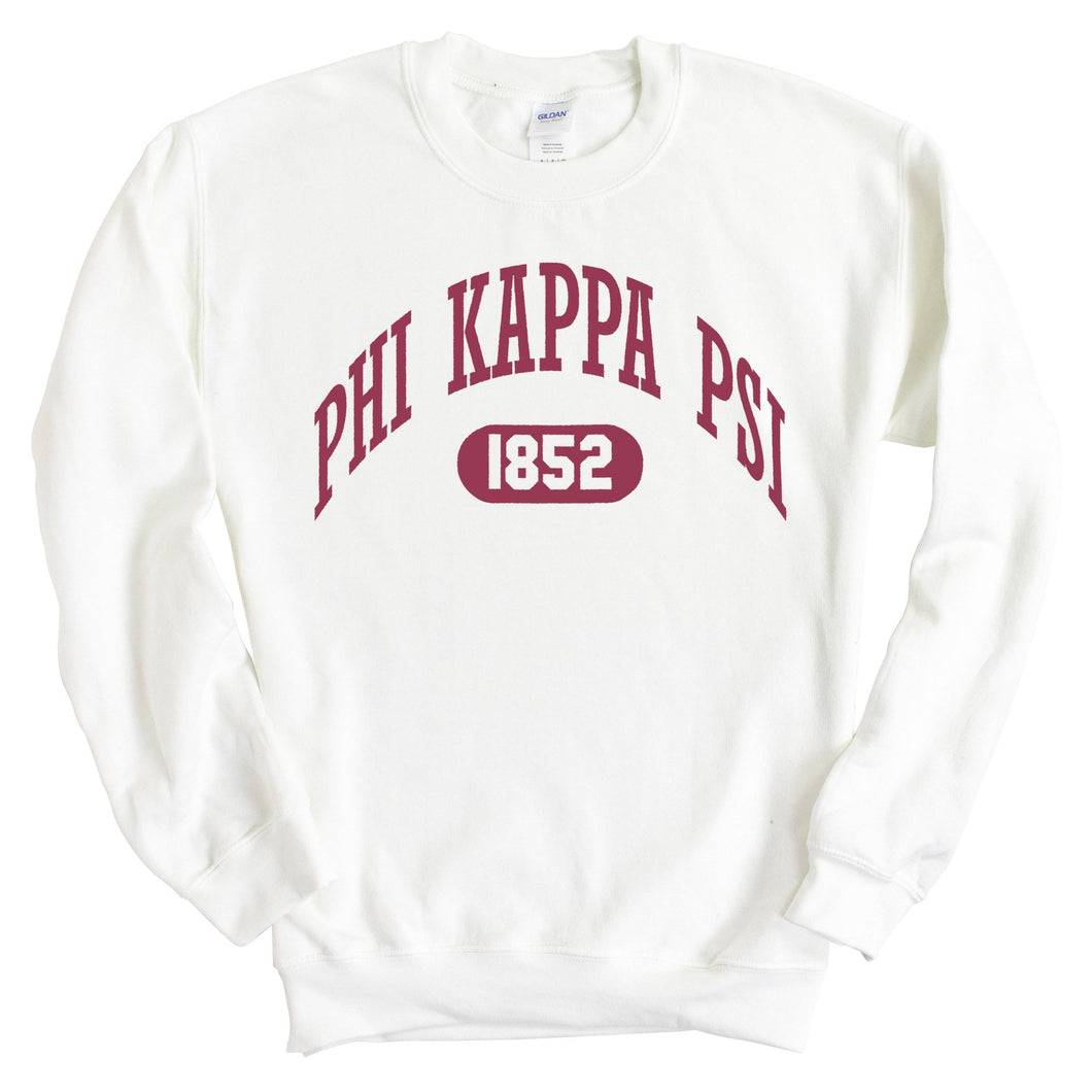 Phi Kappa Psi Sweatshirt - Phi Psi Large Athletic Crewneck Sweatshirt - Kite and Crest