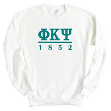 Load image into Gallery viewer, Phi Kappa Psi Sweatshirt - Phi Psi Lettered Basic Crewneck Sweatshirt - Kite and Crest
