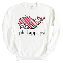 Load image into Gallery viewer, Phi Kappa Psi Sweatshirt - Phi Psi Red Whale Crewneck Sweatshirt - Kite and Crest
