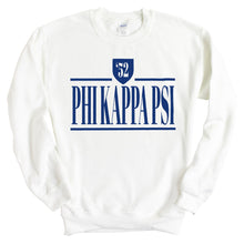 Load image into Gallery viewer, Phi Kappa Psi Sweatshirt - Phi Psi Shield Crewneck Sweatshirt - Kite and Crest
