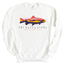 Load image into Gallery viewer, Phi Kappa Sigma Fishing Sweatshirt - Fraternity Crewneck Sweatshirt - Kite and Crest
