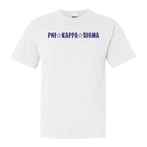Phi Kappa Sigma Fraternal Star Comfort Colors T-Shirt - Fraternity Tee - Kite and Crest
