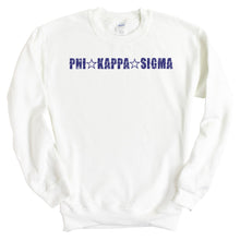 Load image into Gallery viewer, Phi Kappa Sigma Fraternal Star Sweatshirt - Fraternity Crewneck Sweatshirt - Kite and Crest
