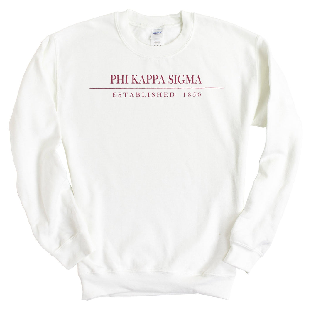 Phi Kappa Sigma Old Fashioned Vintage Sweatshirt - Fraternity Crewneck Sweatshirt - Kite and Crest