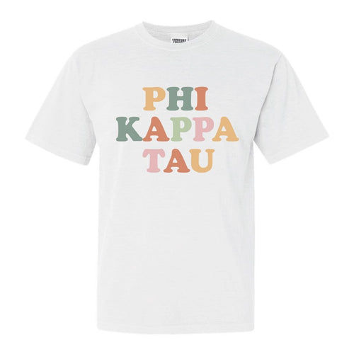 Phi Kappa Tau Comfort Colors T-Shirt - Phi Tau Bright and Colorful Shirt - Kite and Crest