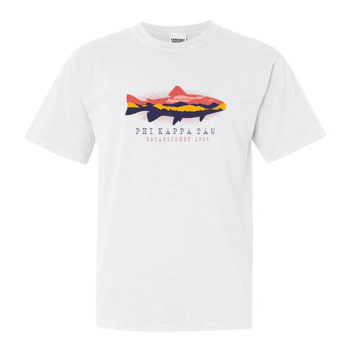 Phi Kappa Tau Comfort Colors T-Shirt - Phi Tau Fishing Shirt - Kite and Crest