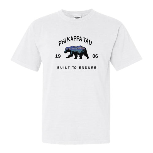 Phi Kappa Tau Comfort Colors T-Shirt - Phi Tau Fraternal Bear Shirt - Kite and Crest
