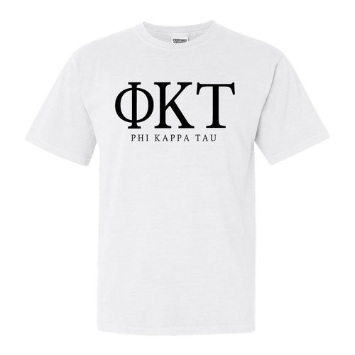 Phi Kappa Tau Comfort Colors T-Shirt - Phi Tau Fraternal Block Shirt - Kite and Crest