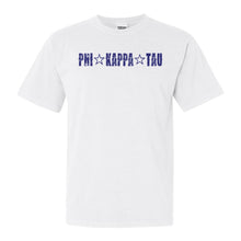 Load image into Gallery viewer, Phi Kappa Tau Comfort Colors T-Shirt - Phi Tau Fraternal Star Shirt - Kite and Crest
