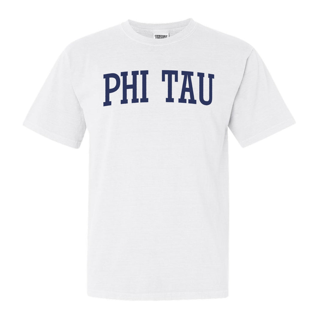 Phi Kappa Tau Comfort Colors T-Shirt - Phi Tau Intrinsic Lettered Shirt - Kite and Crest