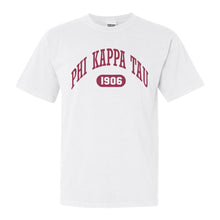Load image into Gallery viewer, Phi Kappa Tau Comfort Colors T-Shirt - Phi Tau Large Athletic Shirt - Kite and Crest
