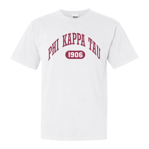 Phi Kappa Tau Comfort Colors T-Shirt - Phi Tau Large Athletic Shirt - Kite and Crest