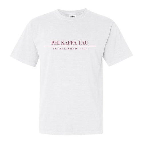 Phi Kappa Tau Comfort Colors T-Shirt - Phi Tau Old Fashioned Vintage Shirt - Kite and Crest