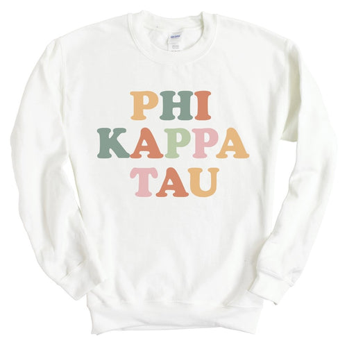Phi Kappa Tau Sweatshirt - Phi Tau Bright and Colorful Crewneck Sweatshirt - Kite and Crest