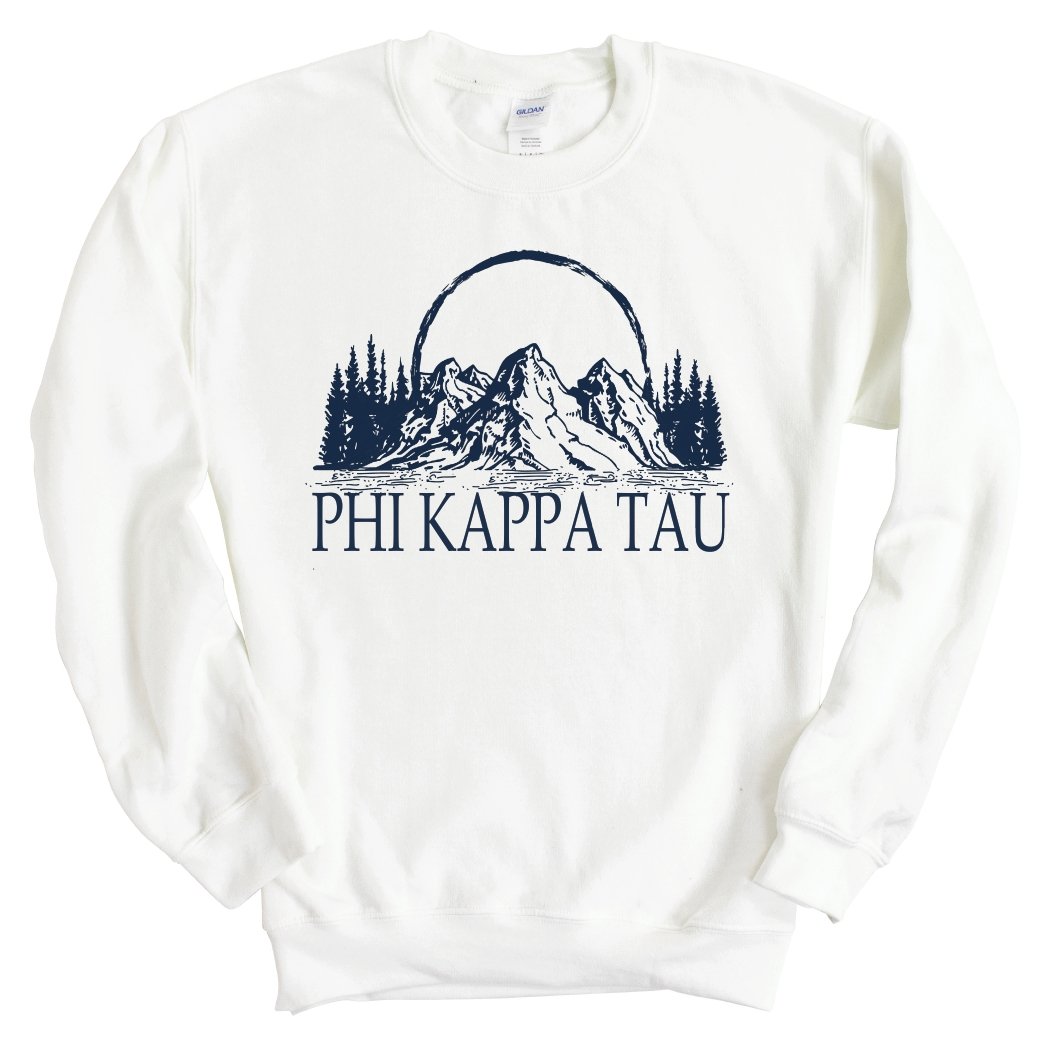 Phi Kappa Tau Sweatshirt - Phi Tau Epic Mountains Crewneck Sweatshirt - Kite and Crest