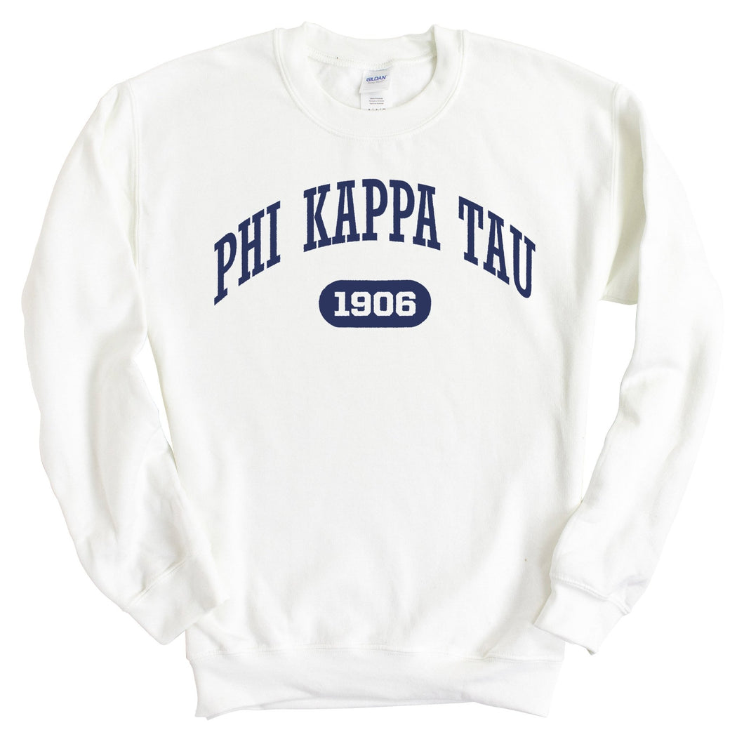 Phi Kappa Tau Sweatshirt - Phi Tau Fraternal Arch Crewneck Sweatshirt - Kite and Crest