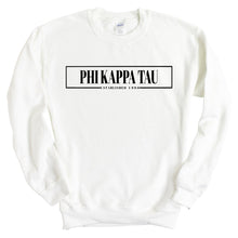 Load image into Gallery viewer, Phi Kappa Tau Sweatshirt - Phi Tau Fraternal Block Crewneck Sweatshirt - Kite and Crest
