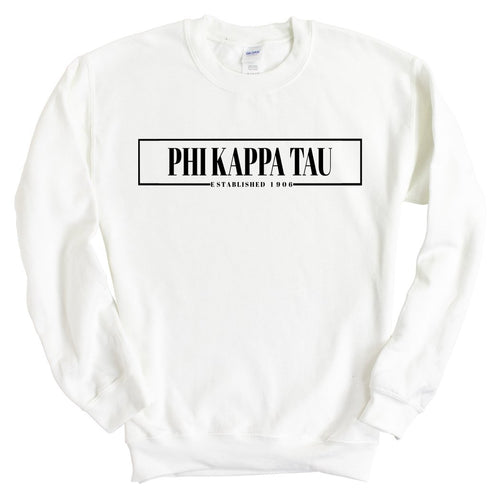 Phi Kappa Tau Sweatshirt - Phi Tau Fraternal Block Crewneck Sweatshirt - Kite and Crest