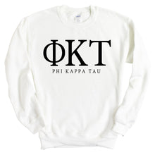 Load image into Gallery viewer, Phi Kappa Tau Sweatshirt - Phi Tau Fraternal Block Crewneck Sweatshirt - Kite and Crest
