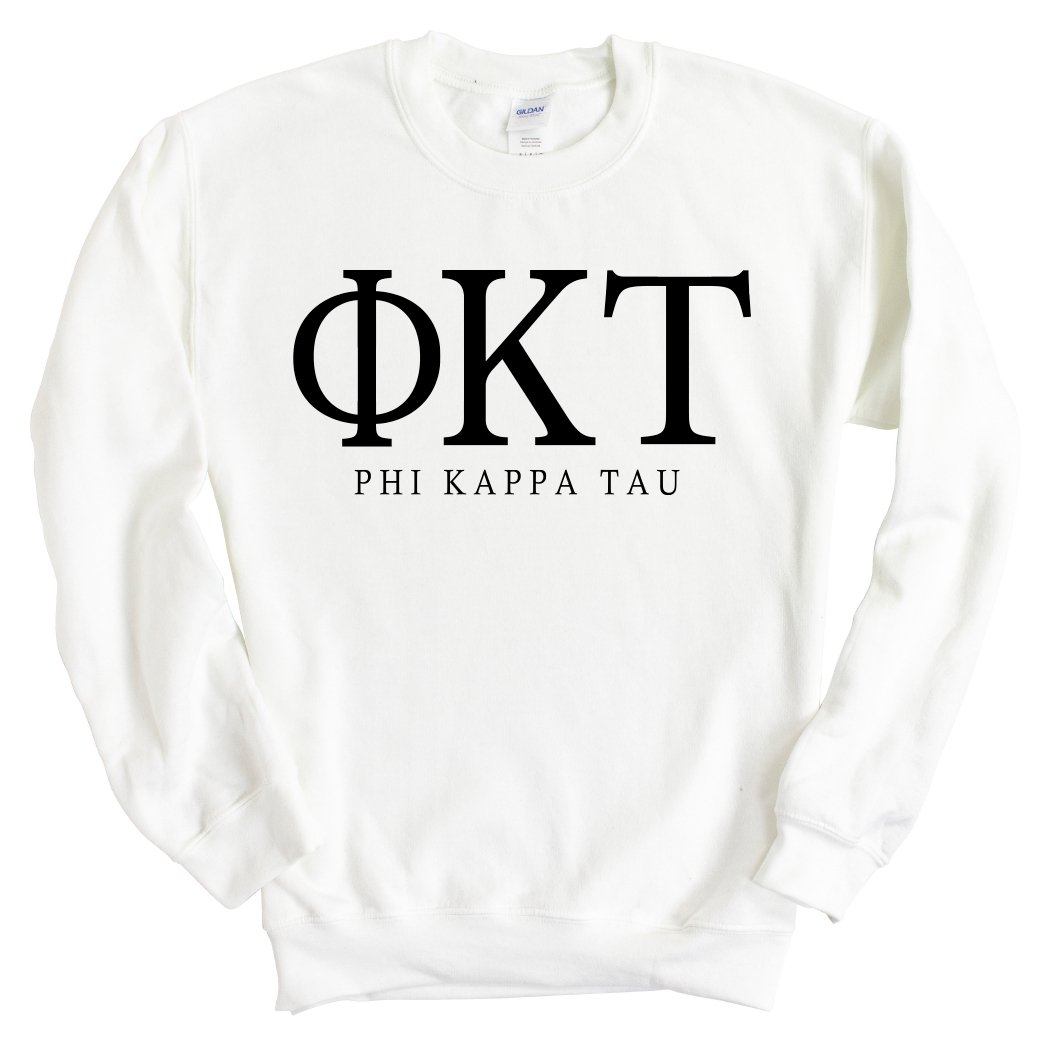 Phi Kappa Tau Sweatshirt - Phi Tau Fraternal Block Crewneck Sweatshirt - Kite and Crest