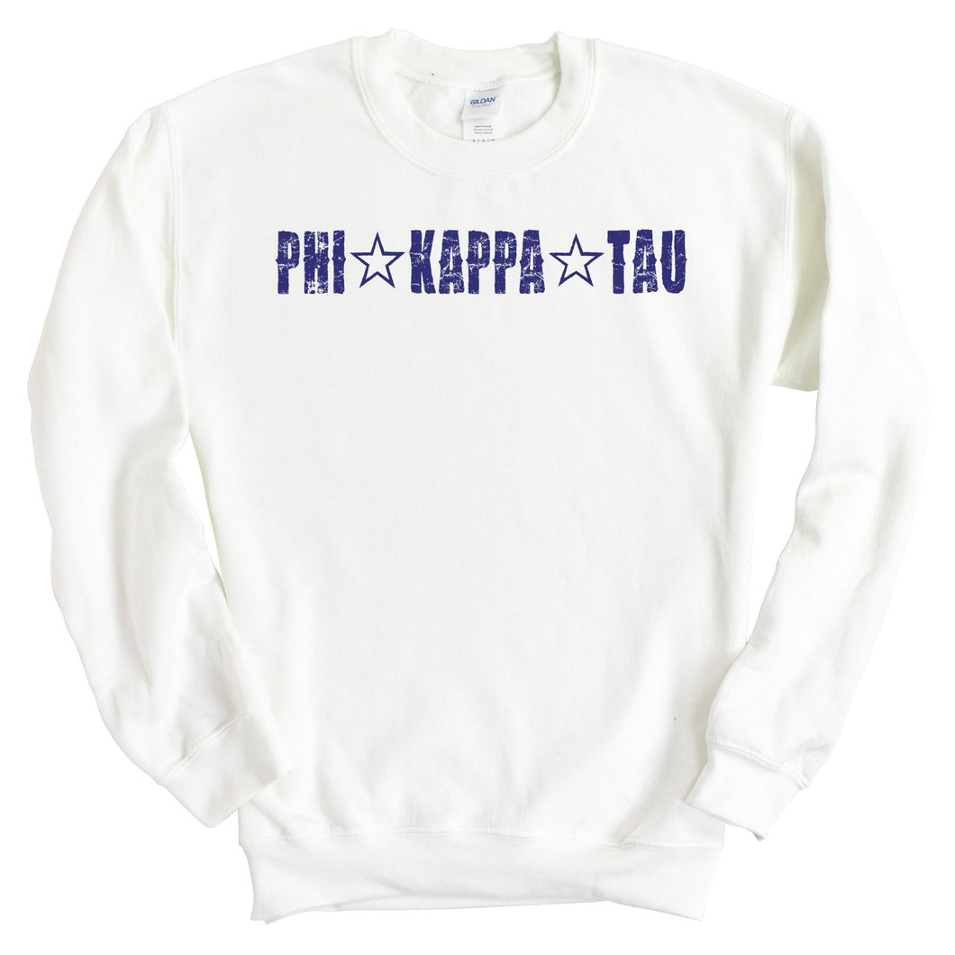 Phi Kappa Tau Sweatshirt - Phi Tau Fraternal Star Crewneck Sweatshirt - Kite and Crest