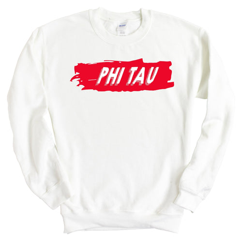 Phi Kappa Tau Sweatshirt - Phi Tau Red Slash Crewneck Sweatshirt - Kite and Crest