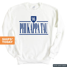 Load image into Gallery viewer, Phi Kappa Tau Sweatshirt - Phi Tau Shield Crewneck Sweatshirt - Kite and Crest
