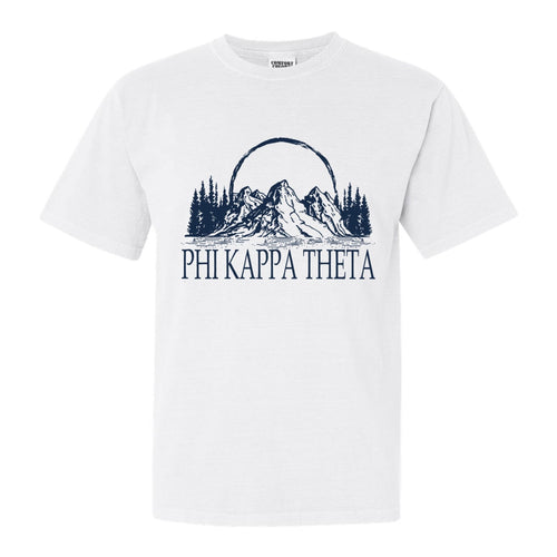 Phi Kappa Theta Epic Mountains Comfort Colors T-Shirt - Fraternity Tee - Kite and Crest