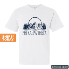 Load image into Gallery viewer, Phi Kappa Theta Epic Mountains Comfort Colors T-Shirt - Fraternity Tee - Kite and Crest
